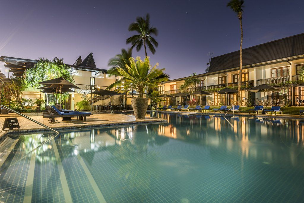 The Warwick Fiji Hotel Korolevu  Buitenkant foto The pool at the hotel